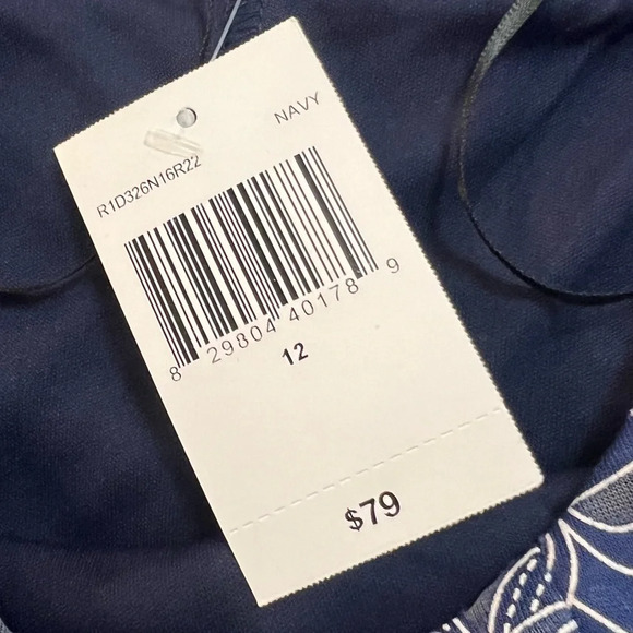 Rabbit Rabbit Rabbit‎ Blue Burnout 3/4 Sleeve Dress. Size 12. NWT. - Picture 12 of 12